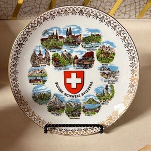 Swiss Souvenir Decorative Plate